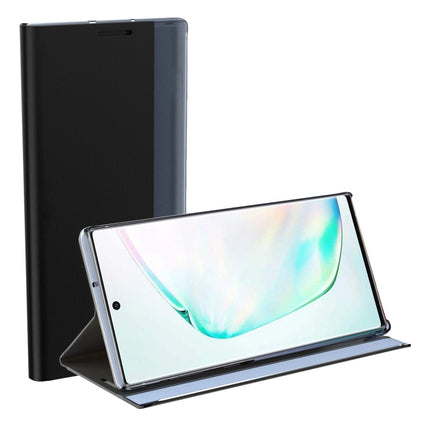 For Galaxy Note 10 Side Display Magnetic Horizontal Flip Plain Texture Cloth + PC Case with Holder & Sleep / Wake-up Function(Pink)-garmade.com