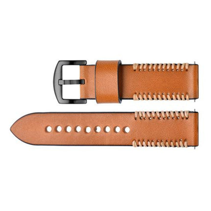 22mm For Huawei Watch GT2e GT2 46mm Strap Leather Strap(Brown)-garmade.com