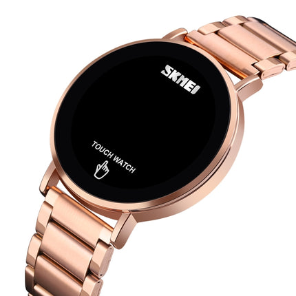 SKMEI 1550 Simple and Stylish LED Touch Screen Men Watch Waterproof Stainless Steel With Electronic Watch(Rose Gold)-garmade.com