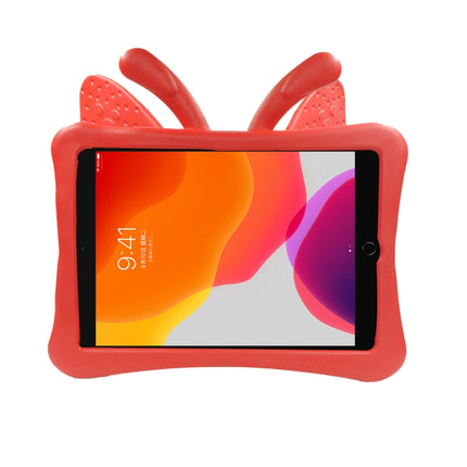 Butterfly Bracket Style EVA Children Shockproof Protective Case For iPad 10.2 2021 / 2020 / 2019 / 10.5(Red)-garmade.com