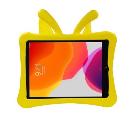 Butterfly Bracket Style EVA Children Shockproof Protective Case For iPad 10.2 2021 / 2020 / 2019 / 10.5(Yellow)-garmade.com