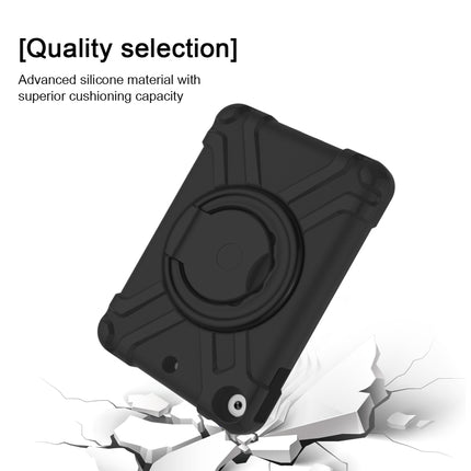 For iPad 10.2 PC + Silicone Shockproof Combination Case with 360 Degree Rotating Holder & Handle(Black)-garmade.com