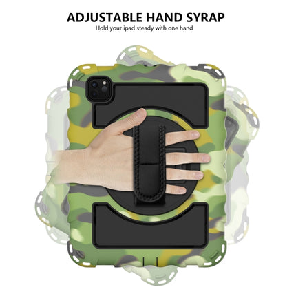 For iPad Pro 11 (2020) PC + Silicone Shockproof Combination Tablet Case with 360 Degree Rotating Holder & Handle(Camouflage)-garmade.com