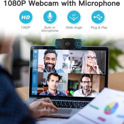 HD 1080P Megapixels USB Webcam Camera CMOS Sensor with MIC for Computer PC Laptops-garmade.com