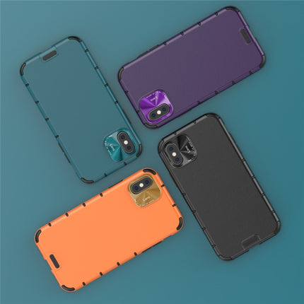 For iPhone 11 Pro Shockproof Grain Leather PC + TPU Case(Purple)-garmade.com