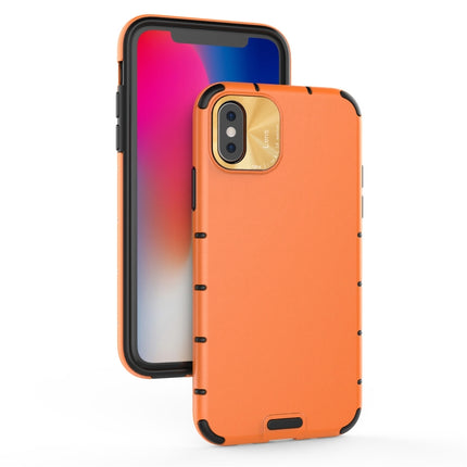For iPhone 11 Pro Shockproof Grain Leather PC + TPU Case(Orange)-garmade.com