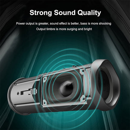 T&G TG191 10W Waterproof Bluetooth Speaker Stereo Double Diaphragm Subwoofer Portable Audio FM Radio(Red)-garmade.com