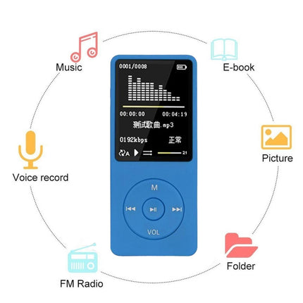 Fashion Portable LCD Screen FM Radio Video Games Movie MP3 MP4 Player Mini Walkman, Memory Capacity:4GB(White)-garmade.com