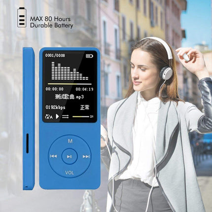 Fashion Portable LCD Screen FM Radio Video Games Movie MP3 MP4 Player Mini Walkman, Memory Capacity:4GB(Blue)-garmade.com