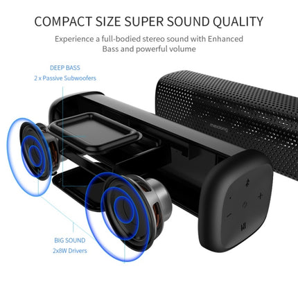 meidong MD-6110 Portable wireless Bluetooth Speaker Stereo 15W TF Music Subwoofer Metal Speakers for Outdoor-garmade.com
