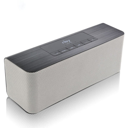 NBY 5540 Bluetooth Speaker Portable Wireless Speaker High-definition Dual Speakers with Mic TF Card Loudspeakers MP3 Player(Grey)-garmade.com