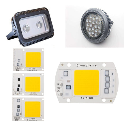 High Power 220V LED FloodlightCool/Warm White COB LED Chip IP65 Smart IC Driver Lamp(15W white)-garmade.com