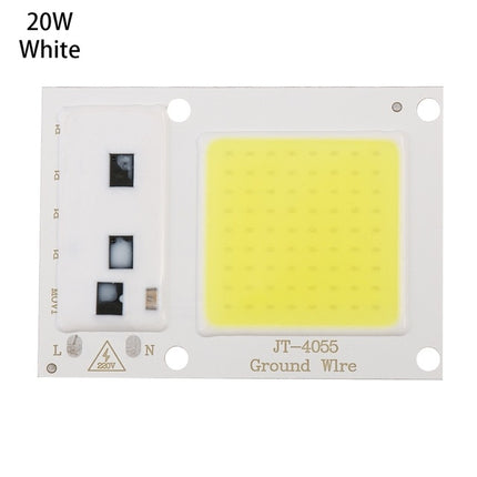 High Power 220V LED FloodlightCool/Warm White COB LED Chip IP65 Smart IC Driver Lamp(20W white)-garmade.com