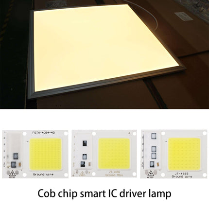 High Power 220V LED FloodlightCool/Warm White COB LED Chip IP65 Smart IC Driver Lamp(50W white)-garmade.com