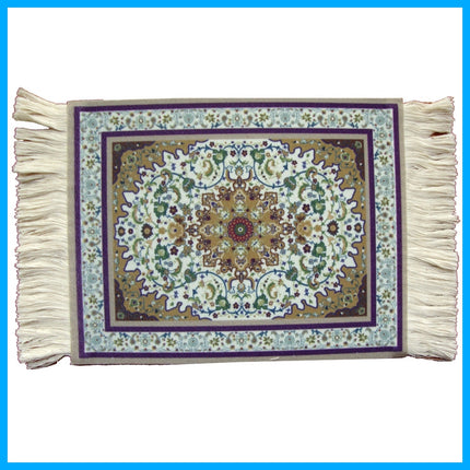 Mini Woven Rug Mat Retro Style Mouse Pad, Ramdom Color Delivery-garmade.com