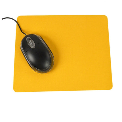10 PCS Optical Solid Color Office Computer Anti-Slip Wrist Rests Mouse Pad(Yellow)-garmade.com