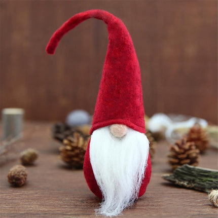 Xmas DIY Decoration Christmas Mini Santa Claus Doll Toy(Grey)-garmade.com