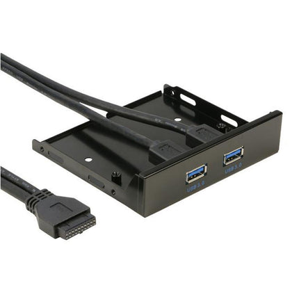 2-Port USB 3.0 3.5 inch Front Panel Data Hub for PC-garmade.com
