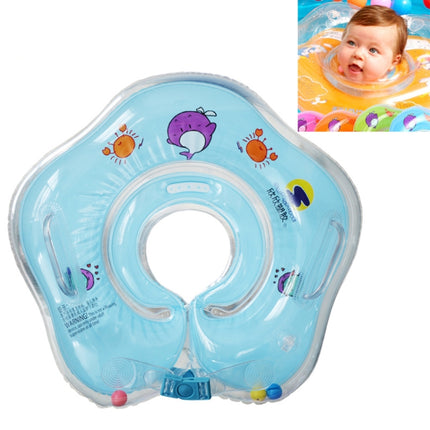 Circle Shaped Inflatable Baby Children Swimming Neck Ring(Blue)-garmade.com