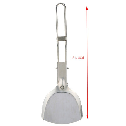 Outdoor Stainless Steel Cooking Shovels Picnic Cookware Folding Spatula Cookware Parts Hiking Camping Tableware-garmade.com