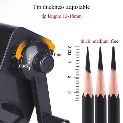 Hand Crank Mechanical Art Student Pencil Sharpeners Tool Office School Supplies(Black)-garmade.com