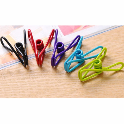 10 PCS Candy Color Atrong Aolid Stainless Steel Multi-purpose Food Clip Crying Clip, Random Color Delivery-garmade.com