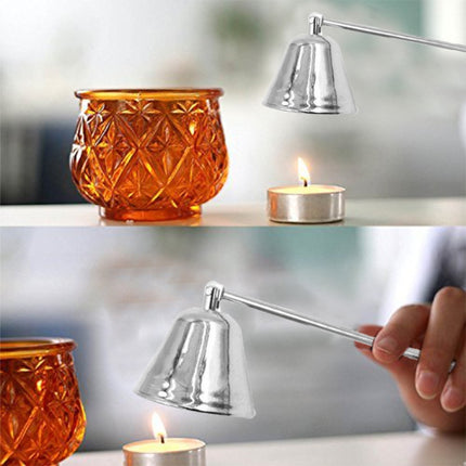 Bright Chrome Silver Candle Mask Candle Extinguisher Aroma Candle Candle Accessories-garmade.com