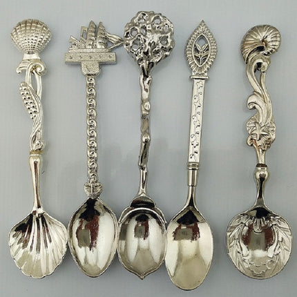 1 Set Stainless Steel Creative Coffee Spoon Soup Spoon Western Style Tableware(Silver)-garmade.com