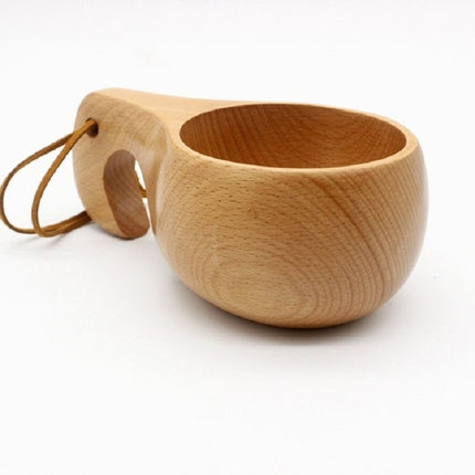 Hand Made Wood Tableware Green Wooden Cup, Capacity:101-200ml(Trunk)-garmade.com