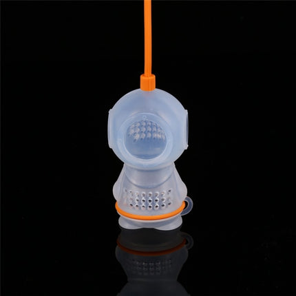 Creative Diver Shape Tea Strainer Filter Silicone Teabags(Orange)-garmade.com