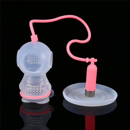 Creative Diver Shape Tea Strainer Filter Silicone Teabags(Pink)-garmade.com