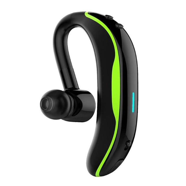 Car Handfree Wireless Ear-hook Bluetooth Earphone with Microphone(Black Green)-garmade.com