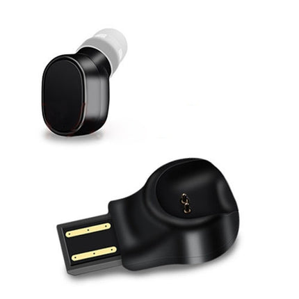 LESIRI X12 Bluetooth Headset Mini Wireless Earphone Portable USB Magnetic Charging Headset Sport Earbud Headset for iPhone(Black)-garmade.com