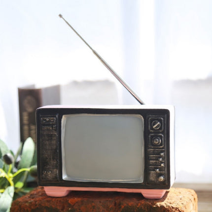 Vintage Radio TV Set Home Decoration Retro Craft Decoration, Style:TV Pink-garmade.com