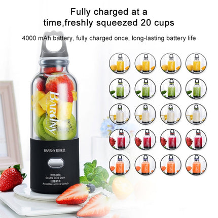 Multifunctional Juicer Rotatory Extractor Cup Portable USB Charge Juicer Blender with 6 Blades(Pink)-garmade.com