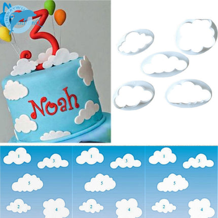 10 PCS Cake Mold Cloud Fondant Cake Decoration Printing Die Cutting Mold-garmade.com