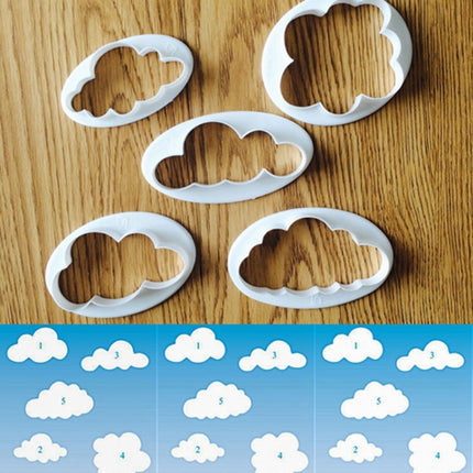 10 PCS Cake Mold Cloud Fondant Cake Decoration Printing Die Cutting Mold-garmade.com