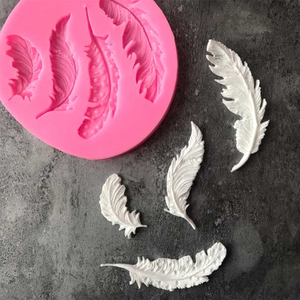 Feather Sugar Silicone Mold Fondant Mold Cake Decorating Tools-garmade.com