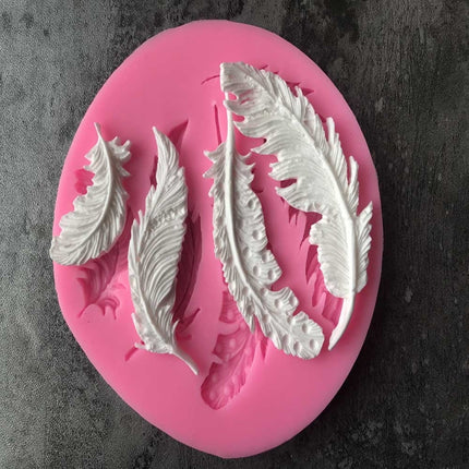 Feather Sugar Silicone Mold Fondant Mold Cake Decorating Tools-garmade.com