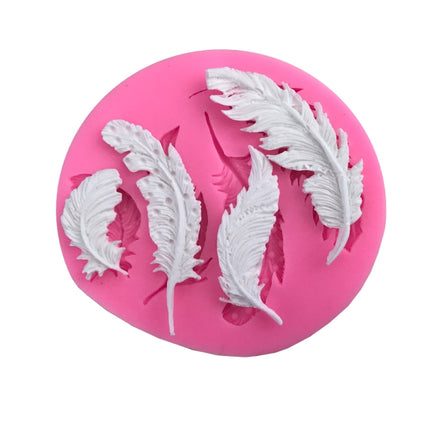 Feather Sugar Silicone Mold Fondant Mold Cake Decorating Tools-garmade.com