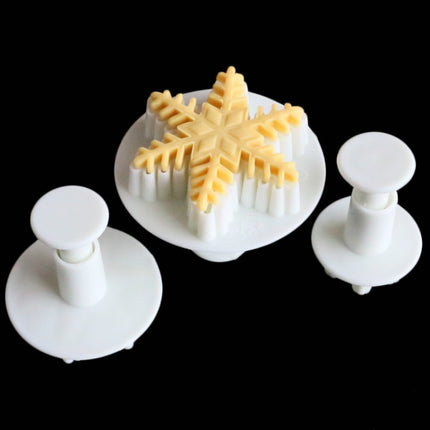 6 PCS Fondant Cake Tool Fine Snowflake Spring Mould Set-garmade.com