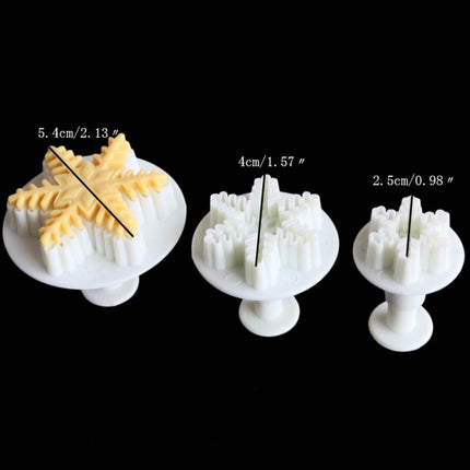 6 PCS Fondant Cake Tool Fine Snowflake Spring Mould Set-garmade.com