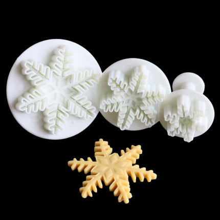 6 PCS Fondant Cake Tool Fine Snowflake Spring Mould Set-garmade.com