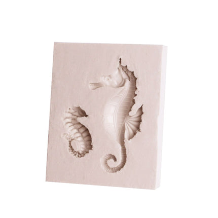 2 PCS Hippocampus DIY Modeling Mold Fondant Silicone Cake Chocolate Mold Baking Tool(Pink)-garmade.com