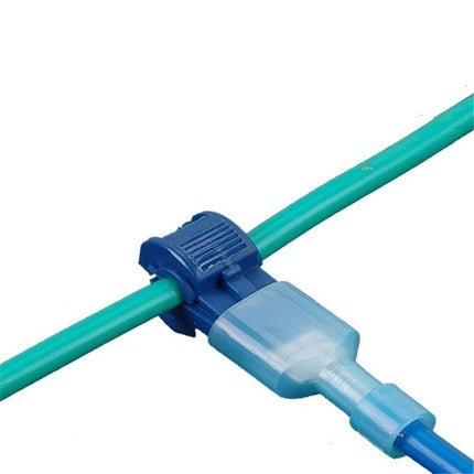 10 PCS T-type Quick-break Wire-free Fast Wire Terminal Clam(Blue)-garmade.com