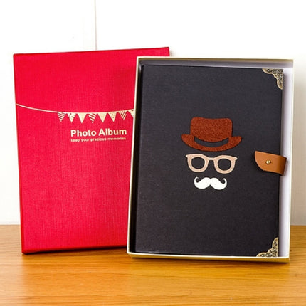 Hand-decorated Pasted Photo Album, Size:S(Moustache Mr)-garmade.com