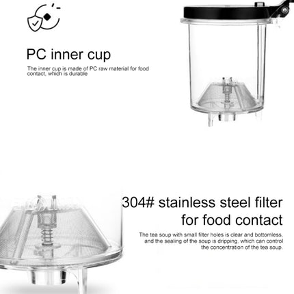 KAMJOVE Elegant Cup Bubble Teapot Office Flower Teapot Heat-resistant Glass Tea Set, Model:K-201 500ML-garmade.com