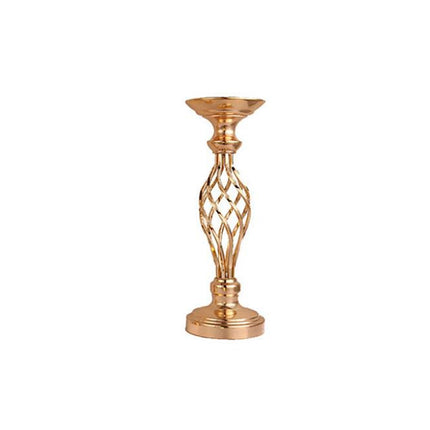 Gold Plated Wrought Iron Candlestick Window Wedding Props Decoration, Size:40cm-garmade.com