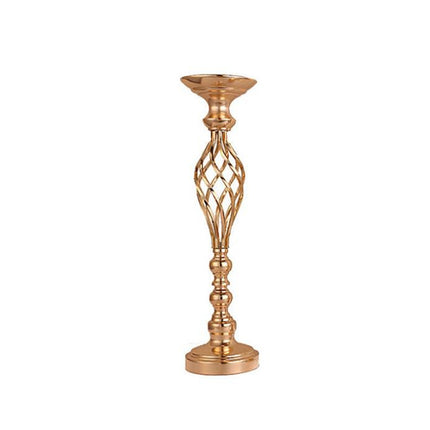 Gold Plated Wrought Iron Candlestick Window Wedding Props Decoration, Size:54cm-garmade.com