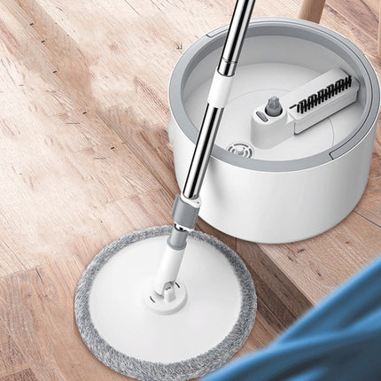 Single Bucket washing And Spinning Rotary Mop, Color:White-garmade.com